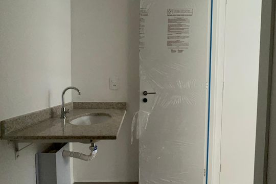 Cozinha de kitnet/studio à venda com 1 quarto, 26m² em Pinheiros, São Paulo