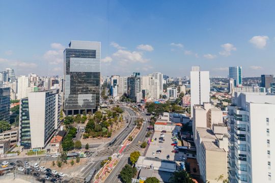 Vista de apartamento à venda com 1 quarto, 58m² em Pinheiros, São Paulo