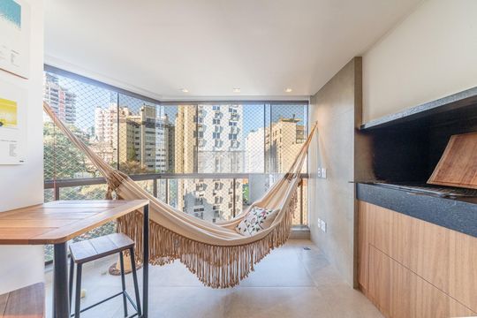 Varanda da Sala de apartamento à venda com 3 quartos, 121m² em Petrópolis, Porto Alegre