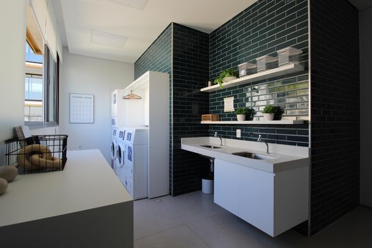 Área Comum - Lavanderia de kitnet/studio à venda com 1 quarto, 21m² em Indianópolis, São Paulo