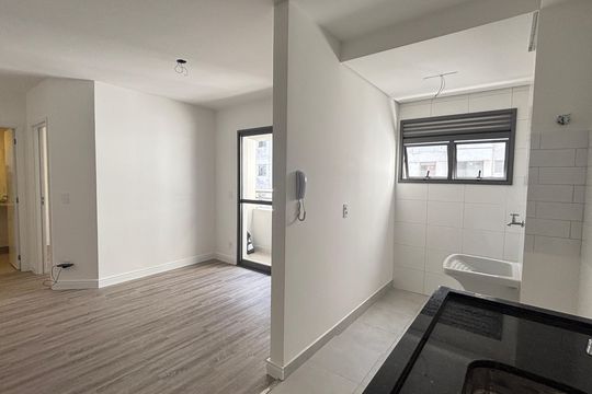 Cozinha de apartamento à venda com 1 quarto, 40m² em Vila Sao Pedro, Santo André