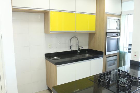 Cozinha de apartamento à venda com 2 quartos, 65m² em Santa Maria, São Caetano do Sul