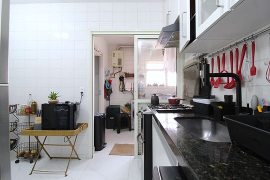 Cozinha de apartamento à venda com 3 quartos, 108m² em Indianópolis, São Paulo