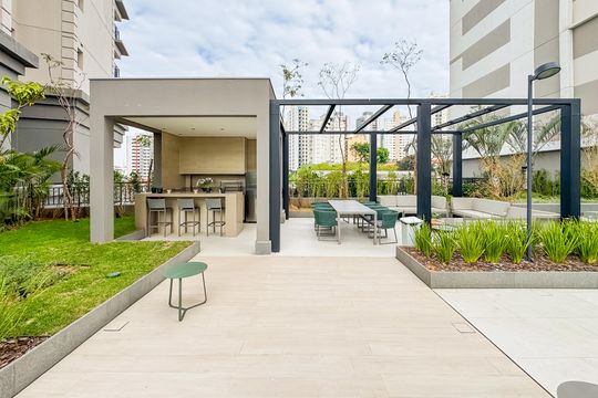 Área comum - Churrasqueira de kitnet/studio à venda com 1 quarto, 32m² em Sacomã, São Paulo