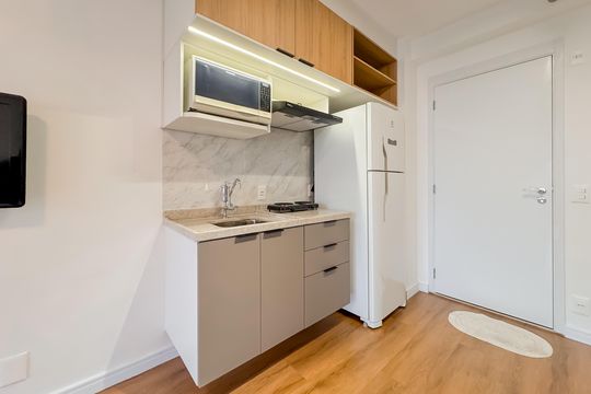 Cozinha de kitnet/studio à venda com 1 quarto, 32m² em Sacomã, São Paulo