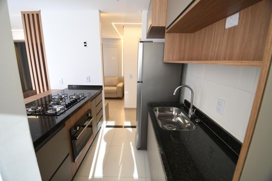 Cozinha de apartamento para alugar com 1 quarto, 51m² em Centro, Campinas