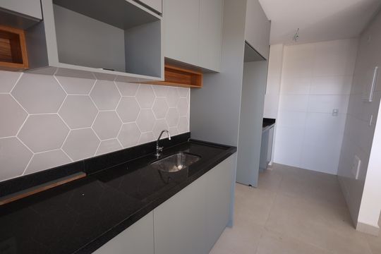 Cozinha de apartamento à venda com 3 quartos, 74m² em Vila Rosa, Goiânia