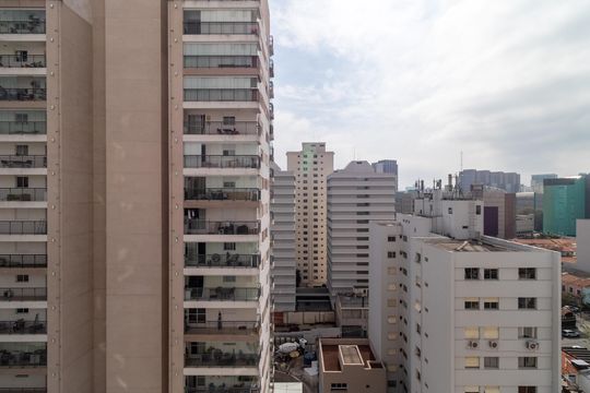 Vista do Quarto de apartamento para alugar com 1 quarto, 38m² em Pompeia, São Paulo