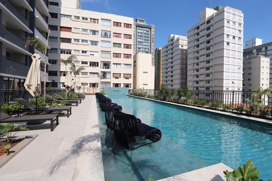 Área comum - Piscina de apartamento à venda com 1 quarto, 31m² em Vila Mariana, São Paulo