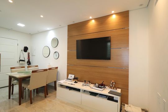 Sala de apartamento à venda com 2 quartos, 110m² em Vila Camilópolis, Santo André