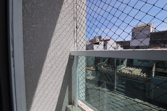 Varanda da suíte  de apartamento à venda com 2 quartos, 110m² em Vila Camilópolis, Santo André