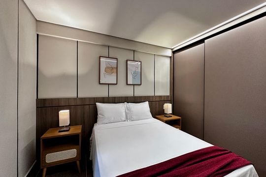 Quarto de apartamento para alugar com 1 quarto, 50m² em Santo Amaro, São Paulo