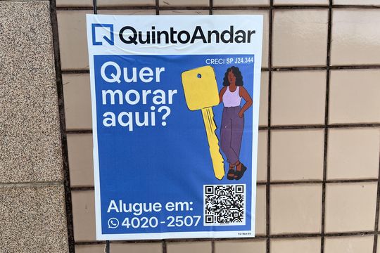 Placa  de apartamento para alugar com 2 quartos, 114m² em Ponta da Praia, Santos