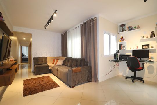 Sala de apartamento à venda com 3 quartos, 160m² em Vila Humaita, Santo André