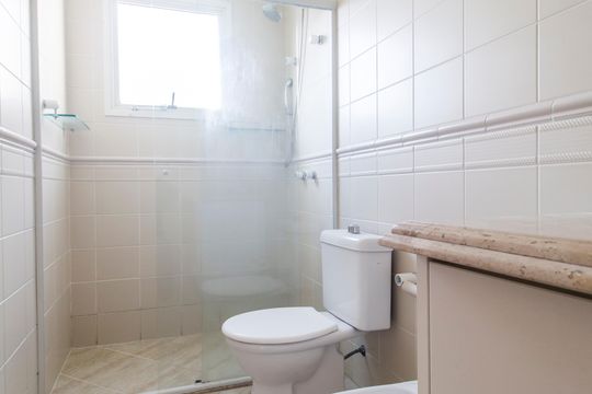 Banheiro da Suíte 1 de apartamento à venda com 3 quartos, 139m² em Tamboré, Santana de Parnaíba