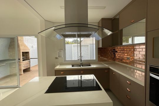 Cozinha de casa de condomínio para alugar com 3 quartos, 159m² em Jardim Rebelato, Cotia