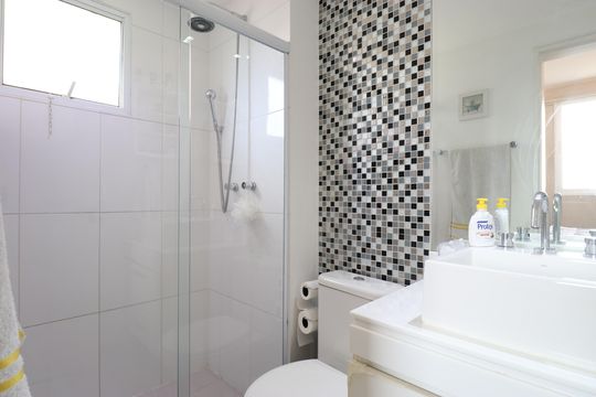 Banheiro da Suíte de apartamento à venda com 2 quartos, 70m² em Vila Leopoldina, São Paulo