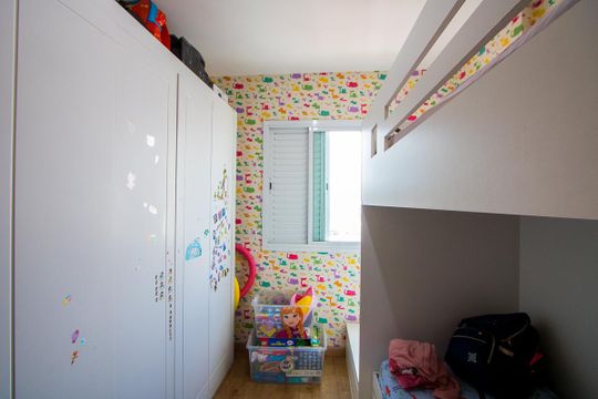 Quarto  de apartamento à venda com 2 quartos, 58m² em Vila Pires, Santo André