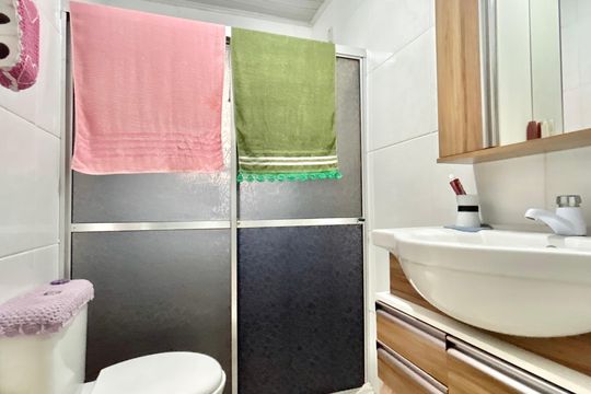 Banheiro de casa à venda com 3 quartos, 141m² em Santo Afonso, Novo Hamburgo
