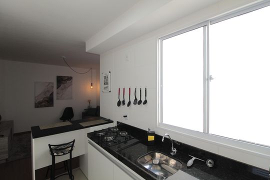 Cozinha e Área de Serviço de apartamento para alugar com 2 quartos, 47m² em Santa Branca, Belo Horizonte