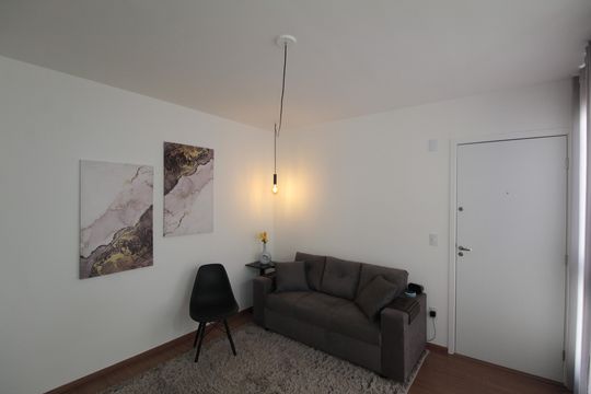 Sala de apartamento para alugar com 2 quartos, 47m² em Santa Branca, Belo Horizonte