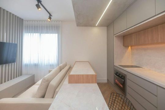Sala de apartamento à venda com 1 quarto, 33m² em Farroupilha, Porto Alegre