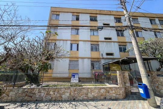 Fachada + plaquinha de apartamento à venda com 3 quartos, 78m² em Jardim Sao Caetano, São Caetano do Sul