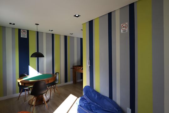 Área comum - Sala de Jogos de apartamento para alugar com 2 quartos, 32m² em Jardim Monte Kemel, São Paulo