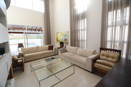 Sala de casa de condomínio à venda com 3 quartos, 364m² em Alphaville Dom Pedro, Campinas