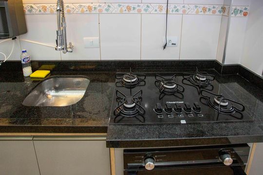 Cozinha de apartamento à venda com 1 quarto, 44m² em Centro, Diadema