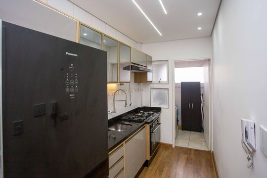 Cozinha de apartamento à venda com 1 quarto, 44m² em Centro, Diadema