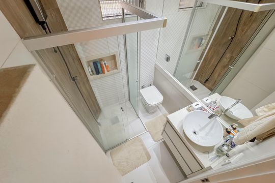 Banheiro Corredor de apartamento para alugar com 2 quartos, 59m² em Chácara Inglesa, São Paulo