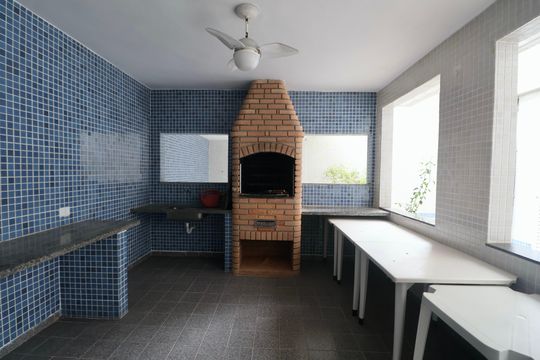 Área comum - Churrasqueira de apartamento para alugar com 4 quartos, 100m² em Centro, Guarujá