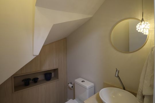 Lavabo de casa de condomínio à venda com 3 quartos, 120m² em Fátima, Canoas