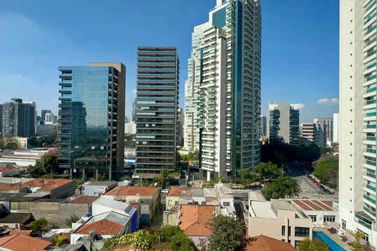 Vista da Varanda de apartamento à venda com 1 quarto, 60m² em Pinheiros, São Paulo