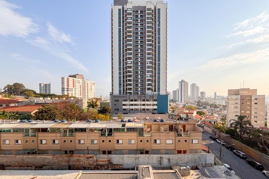 Vista da Varanda de apartamento à venda com 1 quarto, 29m² em Chácara Seis de Outubro, São Paulo