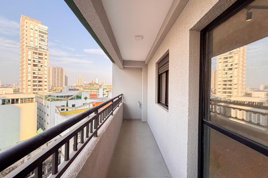 Varanda de apartamento à venda com 1 quarto, 38m² em Chácara Seis de Outubro, São Paulo