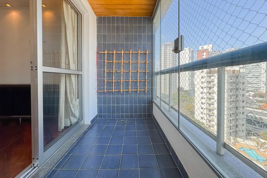 Varanda da Sala de apartamento para alugar com 3 quartos, 107m² em Chácara Klabim, São Paulo