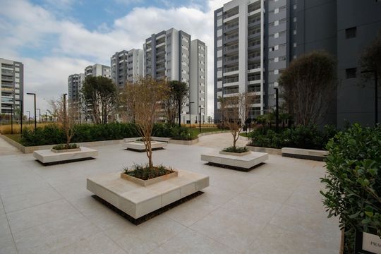 Área comum de apartamento para alugar com 2 quartos, 85m² em City América, São Paulo