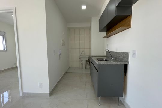 Cozinha de apartamento para alugar com 2 quartos, 39m² em Vila Sonia, São Paulo