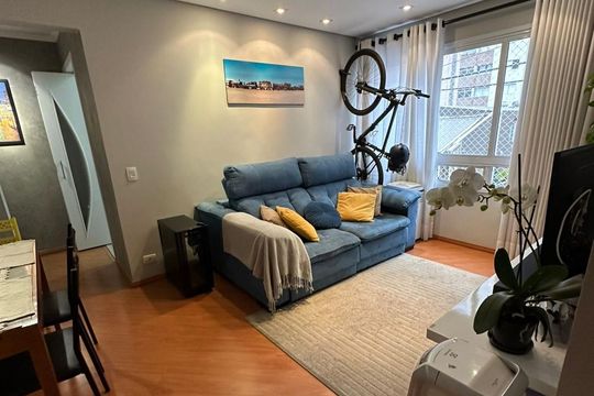 Sala de apartamento para alugar com 2 quartos, 70m² em Cidade Monções, São Paulo