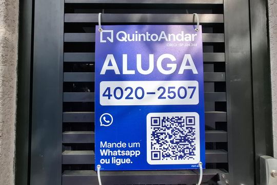 Placa de apartamento para alugar com 2 quartos, 60m² em Campestre, Santo André