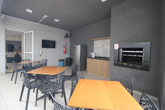 Churrasqueira do salão de festas de apartamento à venda com 2 quartos, 40m² em Socorro, São Paulo