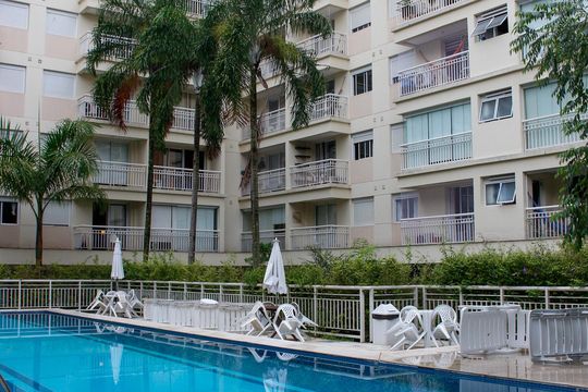 Área comum - Piscina de apartamento para alugar com 1 quarto, 40m² em Panamby, São Paulo