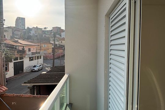 Varanda da Suíte de apartamento à venda com 2 quartos, 58m² em Vila Amabile Pezzolo, Santo André