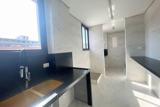 Cozinha de apartamento à venda com 3 quartos, 220m² em Funcionários, Belo Horizonte