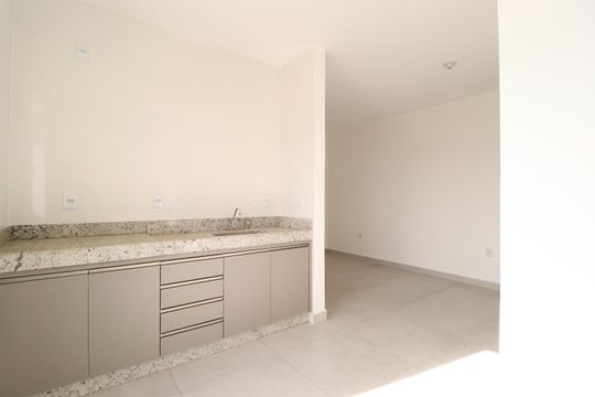 Cozinha de apartamento para alugar com 2 quartos, 56m² em Santa Mônica, Uberlândia