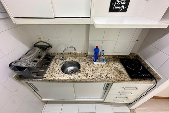 Cozinha de apartamento à venda com 1 quarto, 45m² em Lapa, Rio de Janeiro