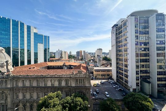Vista Sala de apartamento à venda com 1 quarto, 45m² em Lapa, Rio de Janeiro