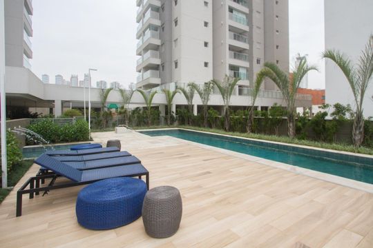 Piscina de apartamento à venda com 3 quartos, 84m² em Jardim Caravelas, São Paulo